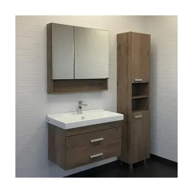 Комплект мебели Comforty Никосия 80П дуб темный (раковина Fest 80)