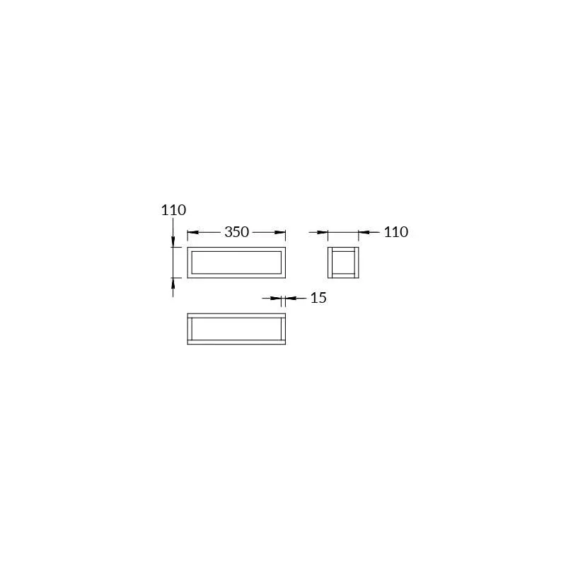 Полка Kerama Marazzi Plaza Next 35 черный матовый