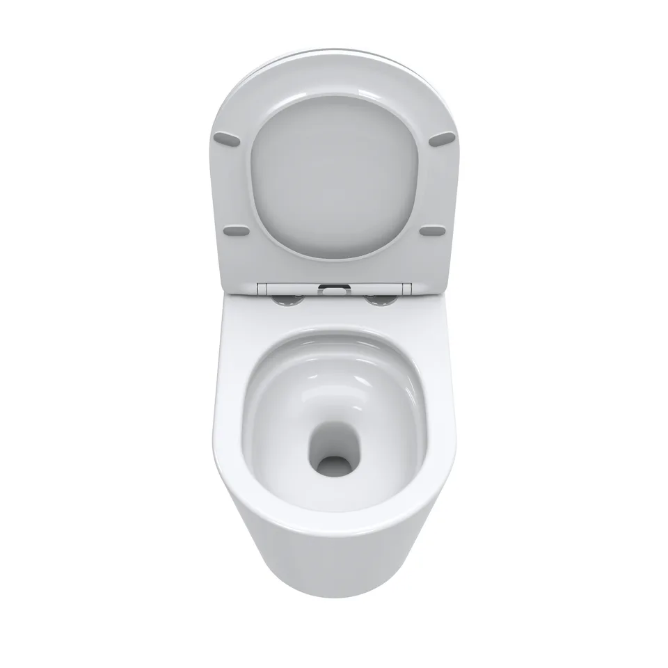 Унитаз приставной безободковый с сиденьем и смывом TORNADO BelBagno FLAY-TOR BB1003CB-TOR/SC