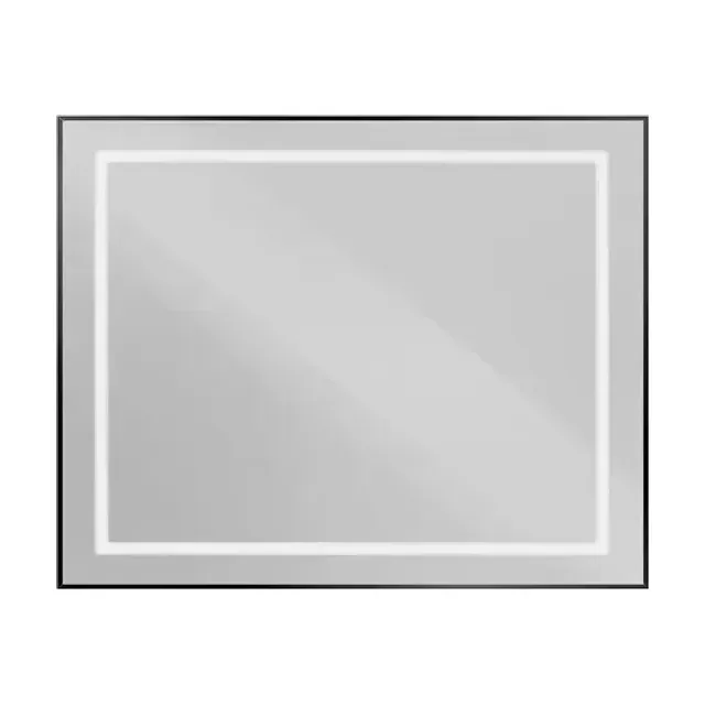 Зеркало BelBagno Крафт (Kraft) SPC-KRAFT-1000-800-SENS-NERO 100*80 черное с Led-подсветкой