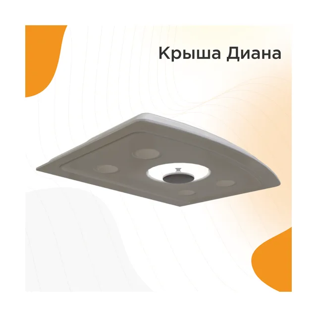 Крыша ДК Диана (108х139) с вертикальным душем "Тропический дождь"