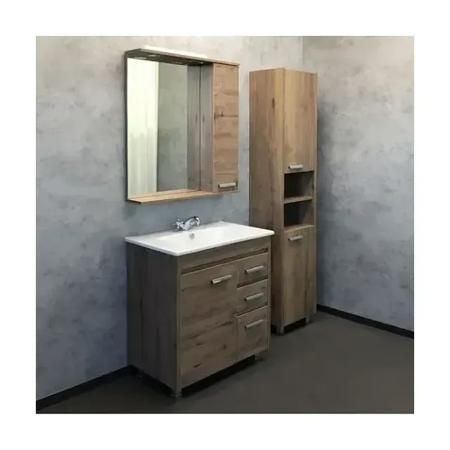 Комплект мебели Comforty Марио 75 дуб темный (раковина Quadro 75)