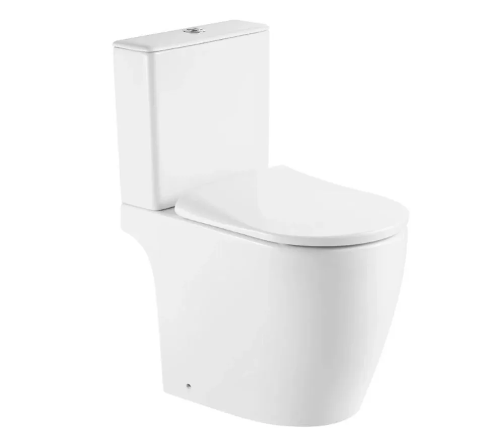 Унитаз-компакт Black & White 6650W 38*60 безободковый смыв Торнадо с крышкой-сиденьем микролифт
