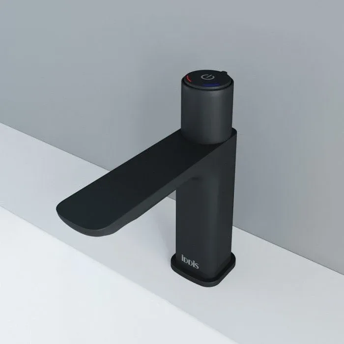 Смеситель Iddis Слайд (Slide) SLIBLBTi01 для раковины с кнопочным управлением Push Control черный матовый