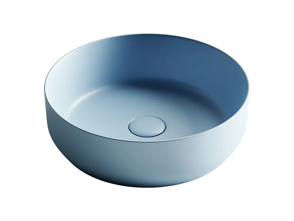 Раковина из сантехнического фарфора Ceramica Nova Элемент (Element) 39 см CN6022ML накладная цвет голубой матовый