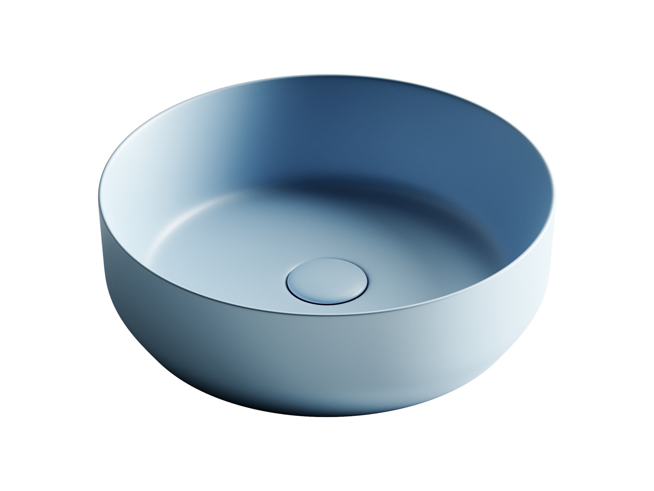 Раковина из сантехнического фарфора Ceramica Nova Элемент (Element) 39 см CN6022ML накладная цвет голубой матовый