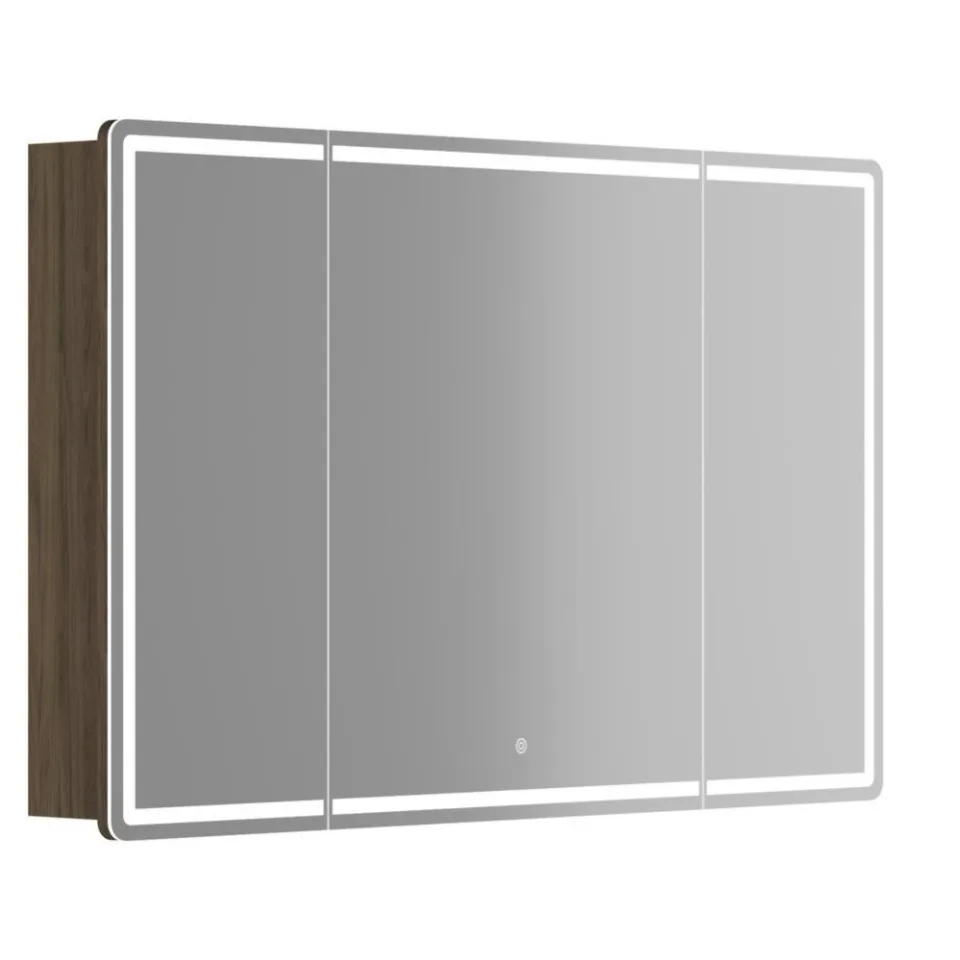 Зеркало-шкаф Sancos Mirror 119*74 с Led подсветкой дуб чарльстон