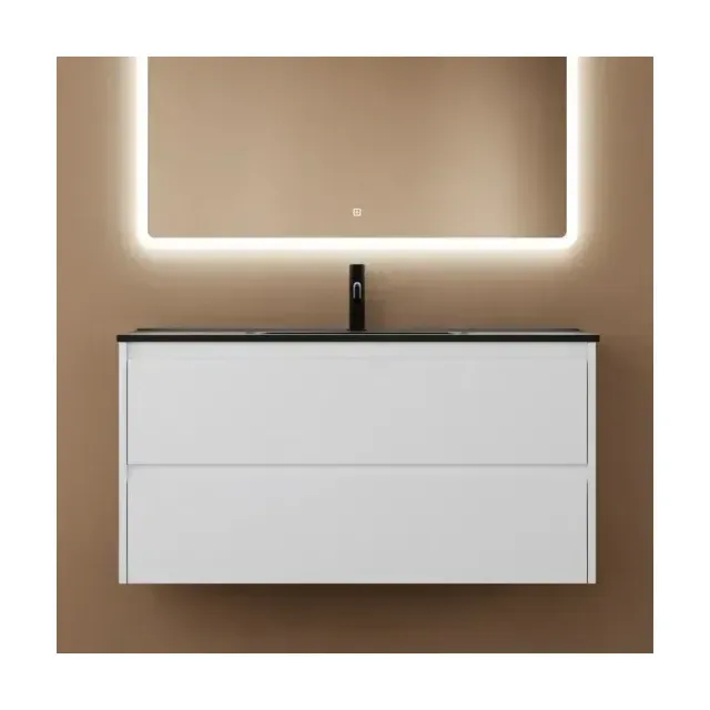 Тумба под раковину Sancos Либра (Libra) 99 см LB100W настенная универсальная 2 ящика