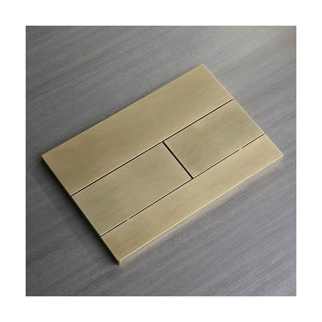 Кнопка смыва Veconi FLUSH V7, FLV7-G, 240х162х10, пластик, золото брашинг