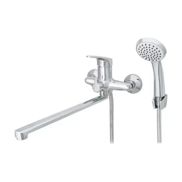 Смеситель Rusant RV1723555-021 универсальный с душевыми аксессуарами хром