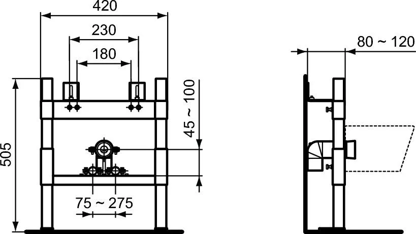 Монтажная рама для биде Ideal Standard Prosys R015967