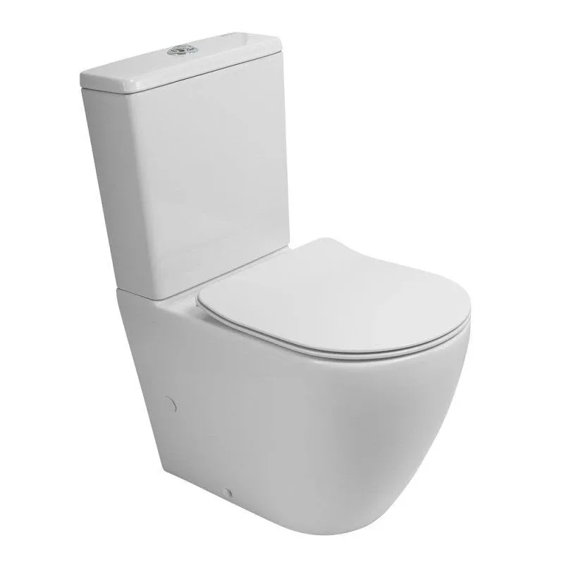 Унитаз-компакт BelBagno Сфера-Тор (Sfera-Tor) 35,5*66,5 безободковый с системой смыва "Торнадо" с крышкой-сиденьем BB2034SC