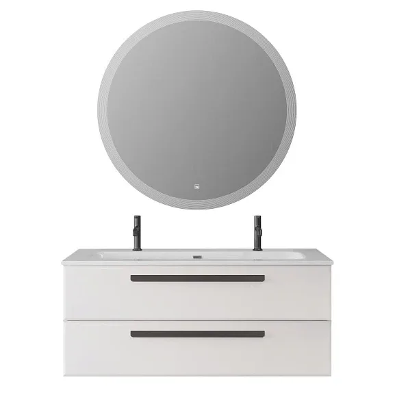 Комплект мебели Cezares Эко-Кер (Eco-Cer) 120 белый глянцевый (раковина CZR-8073-120-1-2)