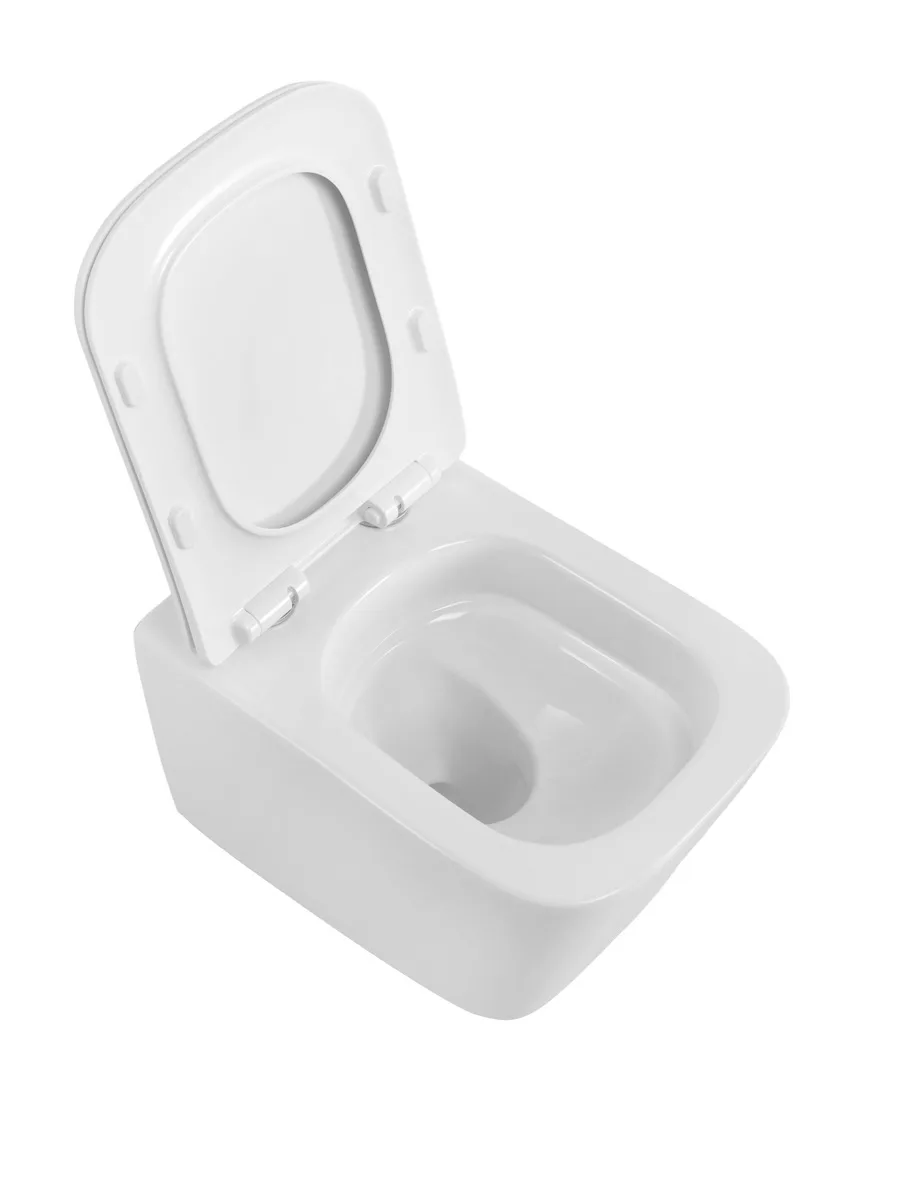 Унитаз подвесной безободковый с сиденьем и смывом TORNADO BelBagno KRAFT-TOR BB7106CH-TOR/SC