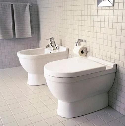 Приставной унитаз Duravit Starck 3 37*56 с крышкой-сиденьем микролифт