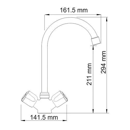 Смеситель WasserKRAFT Amper 2907 для кухни