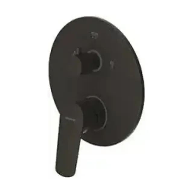 Смеситель Bravat Rhein (PB8429564BW-3-ENG+D969BW-B-ENG) для ванны и душа скрытый монтаж (3-функц) черный матовый (комплект)