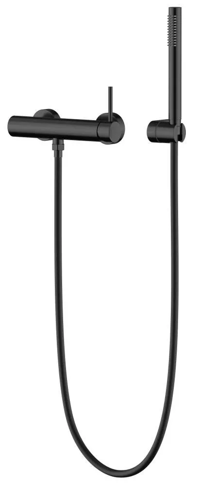 Смеситель Knotlor Затмение/Eclipse SS-22/GM для душа с душевыми аксессуарами вороненая сталь