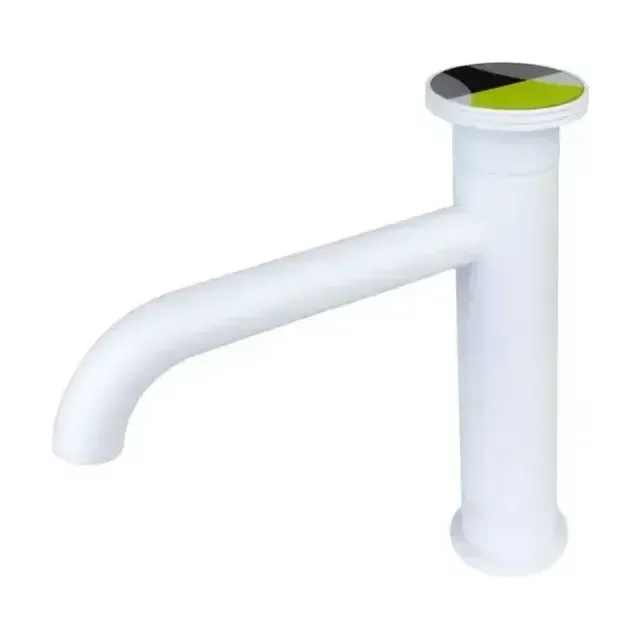Смеситель Bronze DE Luxe OMG! 9009W-Y для раковины белый/желтый
