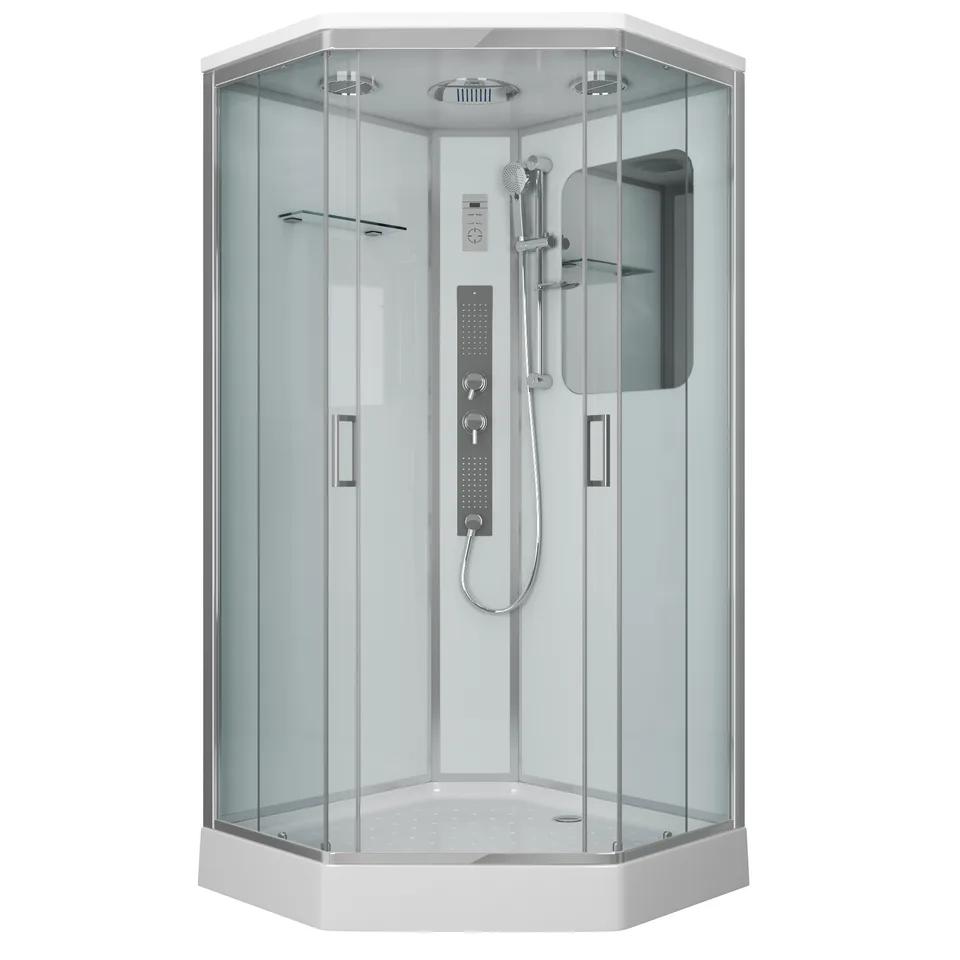 Душевая кабина Niagara Premium NG-6002-01GD (100х100х220) низкий поддон(16 см),стекло прозрачное,4 места