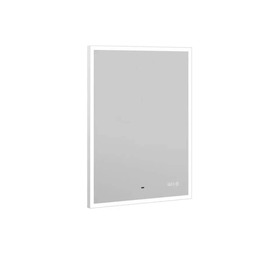 Зеркало Briz Элен Классик 50 с Led-подсветкой, часами и функцией антизапотевания