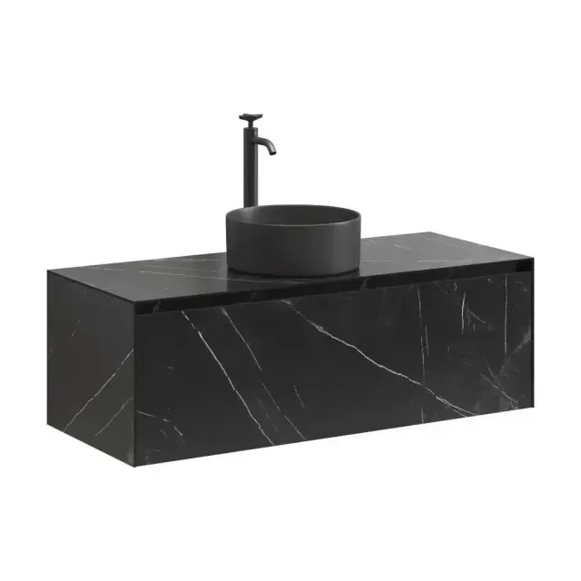 Тумба под раковину Sancos Stone 120 черный мрамор