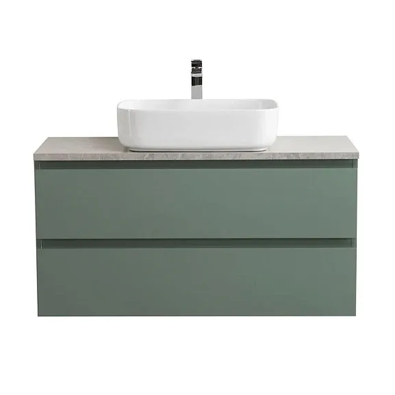 Тумба с раковиной BelBagno Крафт (Kraft) 100 еловая матовая со столешницей серый глянцевый мрамор