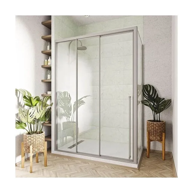 Боковая панель Veconi Premium Prato SP CH, 900x2000, хром, стекло прозрачное