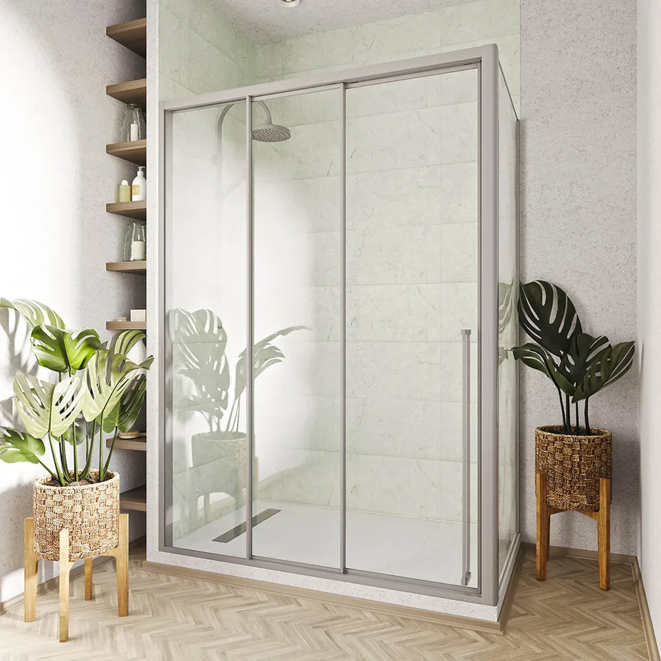 Боковая панель Veconi Premium Prato SP CH, 900x2000, хром, стекло прозрачное