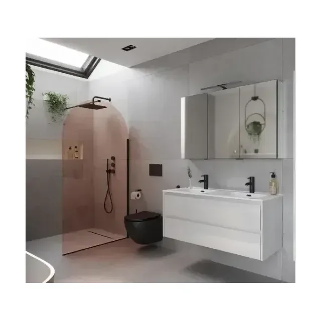 Комплект мебели Sancos Libra 120 белый глянцевый, двойная раковина