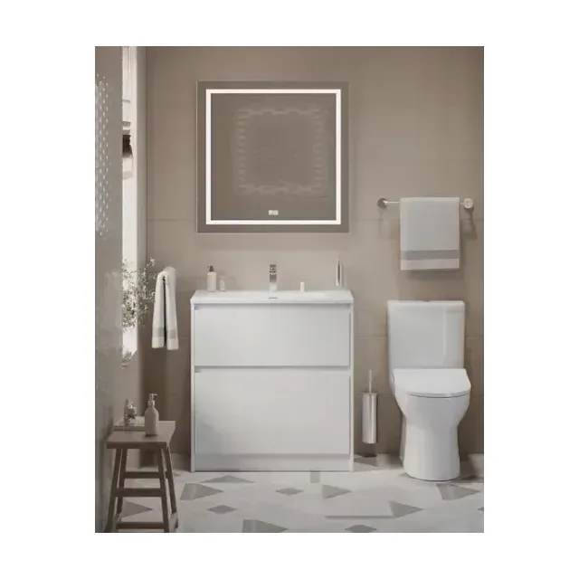 Комплект мебели BelBagno Крафт (Kraft) 39 80 напольный белый матовый (раковина BB-8099-3-80)