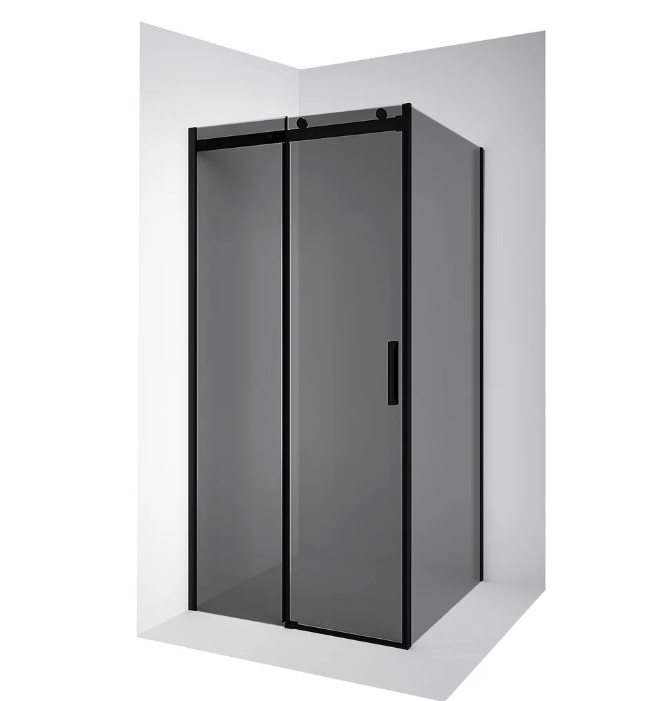 Душевое ограждение Ambassador Benefit 19022201HBB-110HBB (120х110х200) прямоугольник,черный,стекло тонированное,раздвижная,2 места