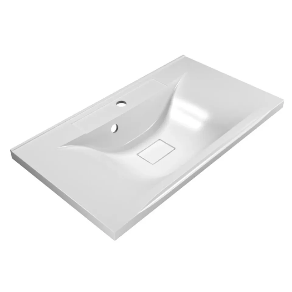 Тумба с раковиной BelBagno Марино (Marino) 80 белый глянец подвесная