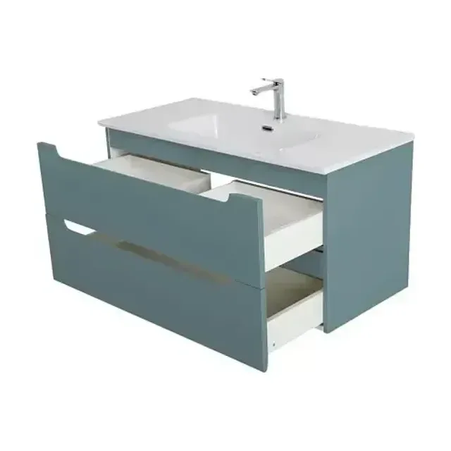 Тумба с раковиной BelBagno Этна (Etna) 100 голубая матовая (раковина BB1000ETL)