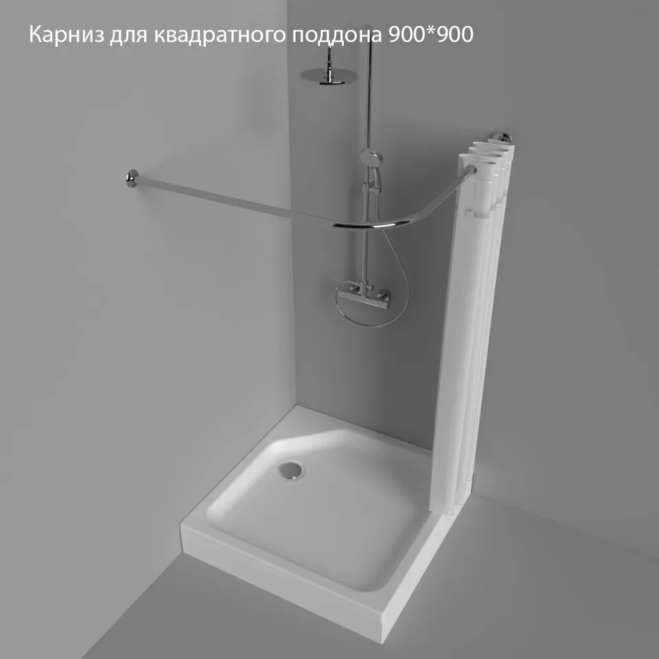 Карниз для квад., поддона 90×90 см