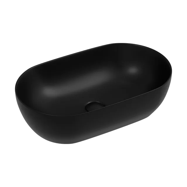 Раковина из сантехнического фарфора Ceramica Nova Твист (Twist) 50 см CN12001MB накладная цвет черный матовый