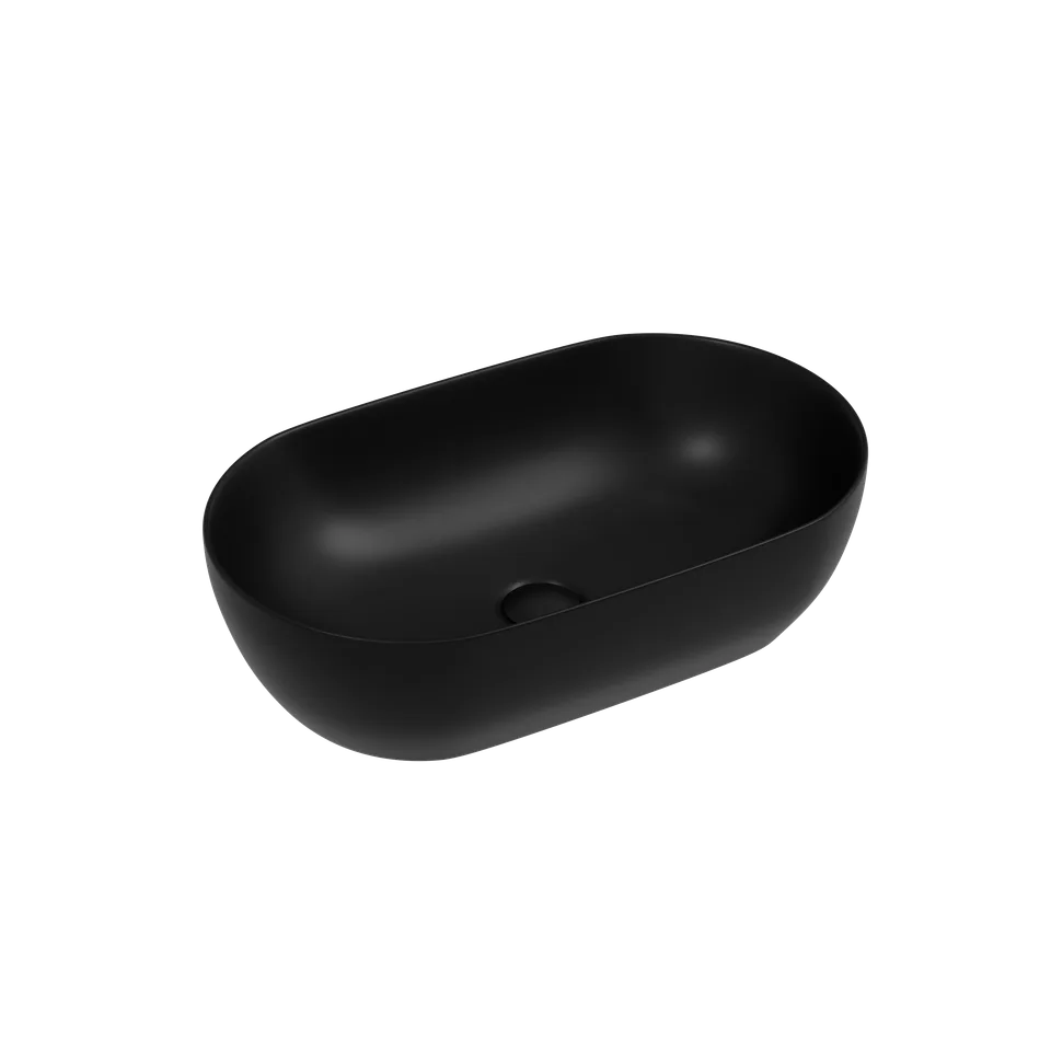 Раковина из сантехнического фарфора Ceramica Nova Твист (Twist) 50 см CN12001MB накладная цвет черный матовый
