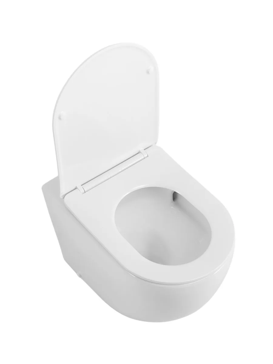 Унитаз приставной безободковый с сиденьем и смывом TORNADO BelBagno SFERA-TOR BB2141CB-TOR/SC