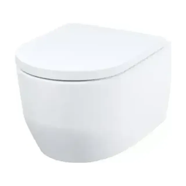Унитаз Iddis подвесной Эйгер Кью (Aiger Q) AIQRDSEi25 безободковый 52,5x36x36 см белый глянцевый