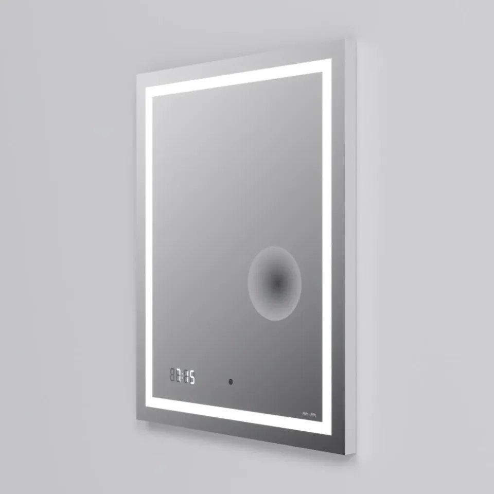 Зеркало AM.PM Gem 55 с Led подсветкой, часами и косметическим зеркалом
