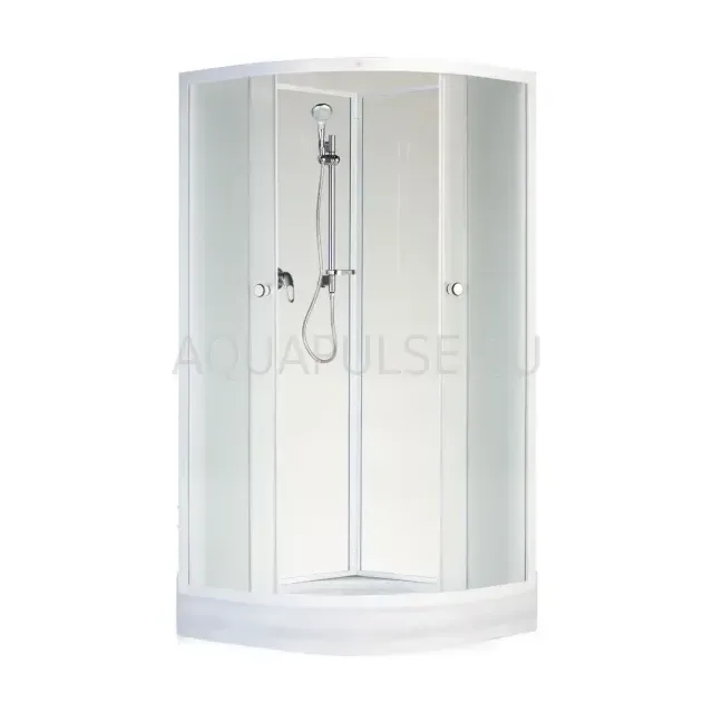 Душевая кабина без крыши AQUAPULSE 8503В 90х90х195 см. fabric (н/п, 1/4 круга).