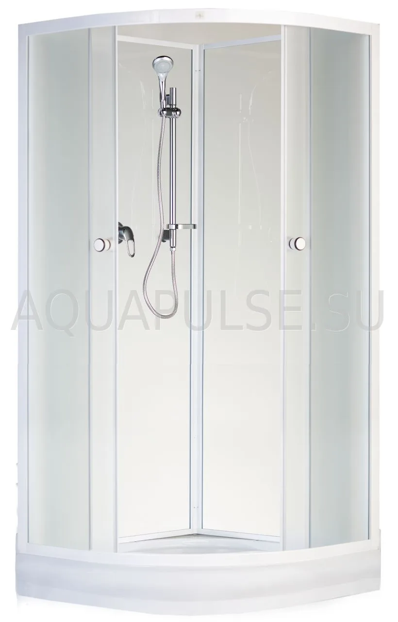 Душевая кабина без крыши AQUAPULSE 8503В 90х90х195 см. fabric (н/п, 1/4 круга).
