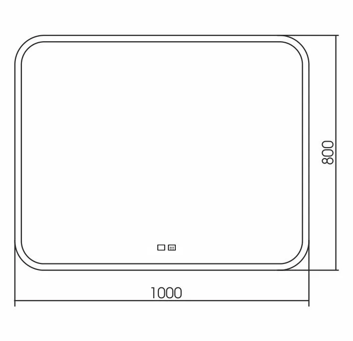 Зеркало Silver Mirrors Стив-2 100*80 с Led-подсветкой сенсорный выключатель