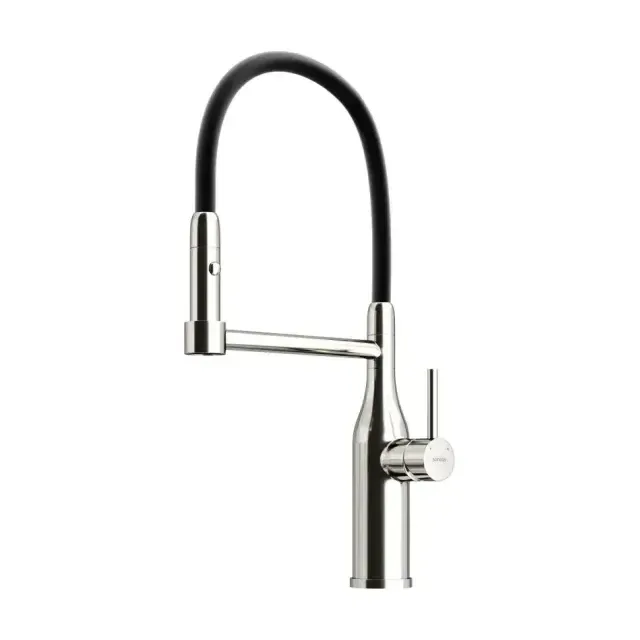 Смеситель для кухни Sancos Прайд (Pride) SC4011BNG на мойку нержавеющая сталь/черный