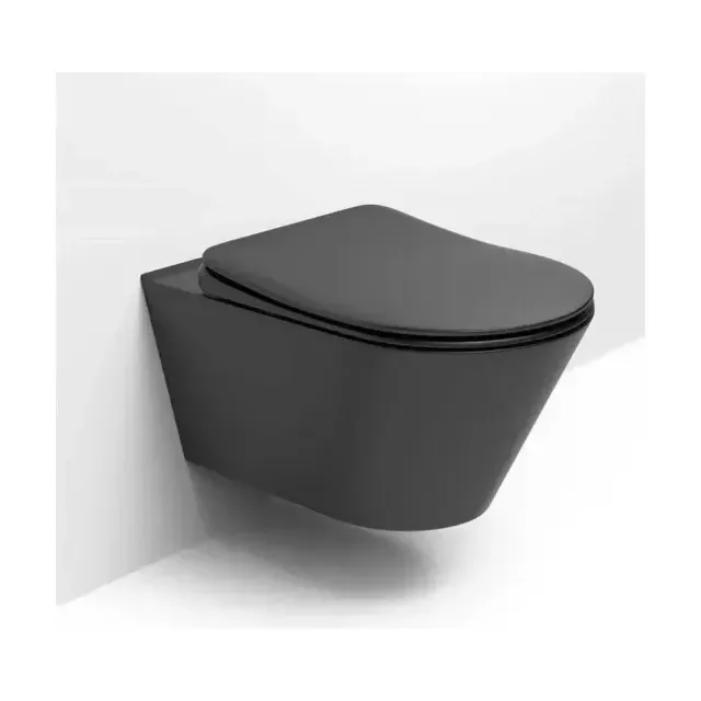 Подвесной унитаз Logan L3W(Black) AVVA 33,5х53 черный безободковый