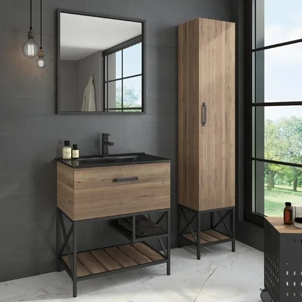 Шкаф-колонна Comforty Бредфорд 40 дуб темный L/R