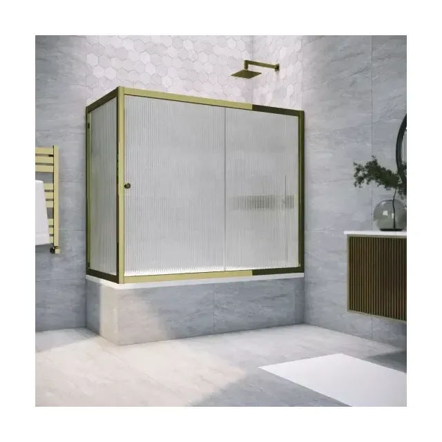 Шторка на ванную ZV+ZVF TUR NOVO 170*85 05 Moru, профиль бронза, стекло Moru