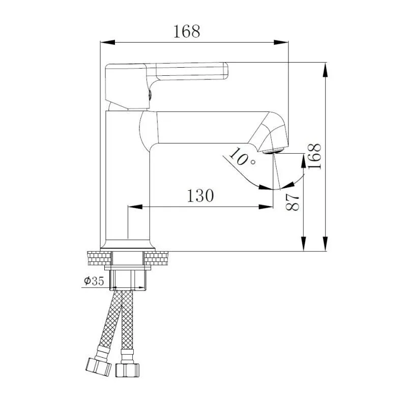 Смеситель Haiba HB10814 для раковины хром