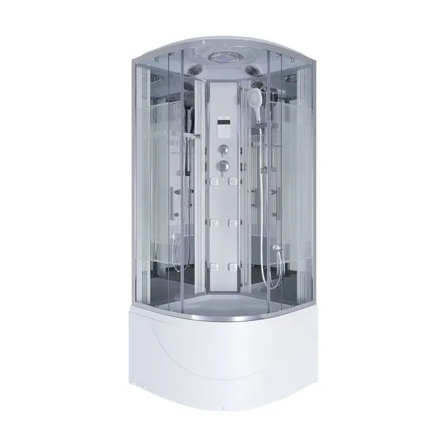 Душевая кабина Niagara Ultra NG-708-01 (90х90х220) высокий поддон(48см),стекло прозрачное с рисунком