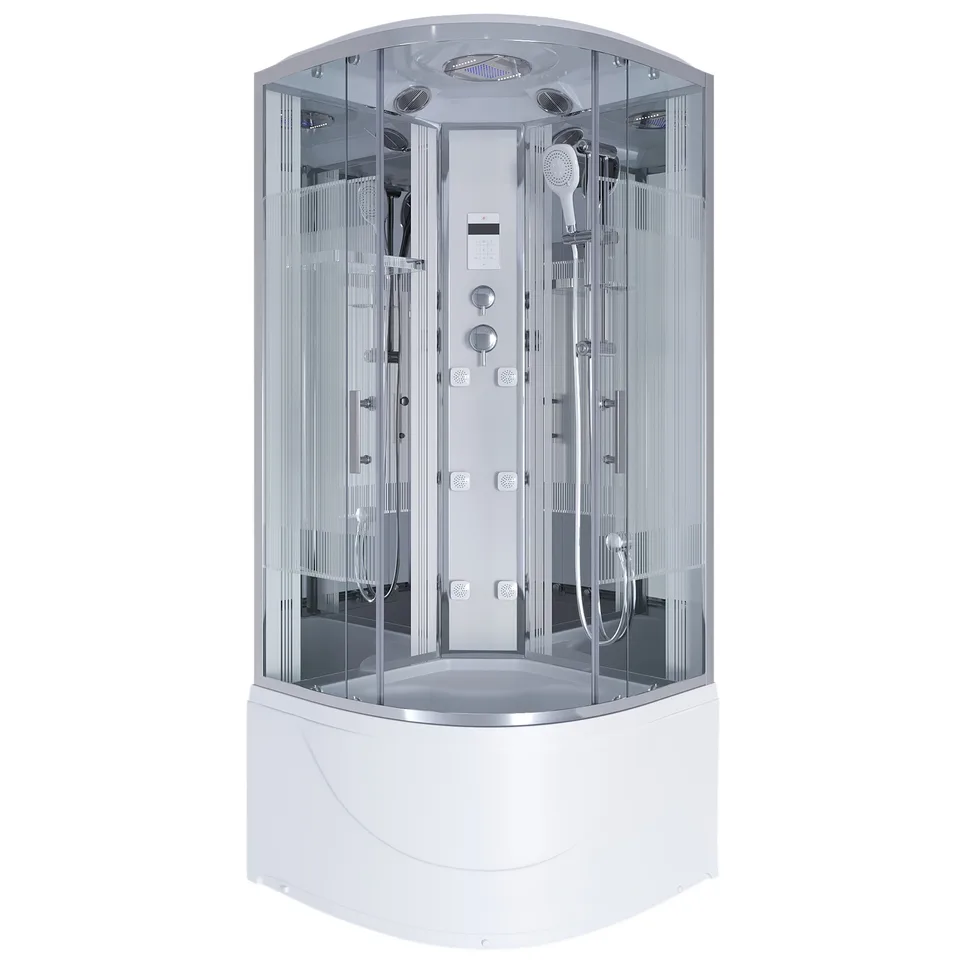 Душевая кабина Niagara Ultra NG-709-01 (100х100х220) высокий поддон(48см),стекло прозрачное с рисунком,4 места